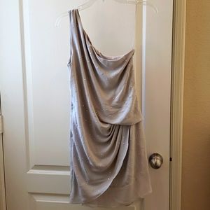 Express one shoulder dress with silver embellishme